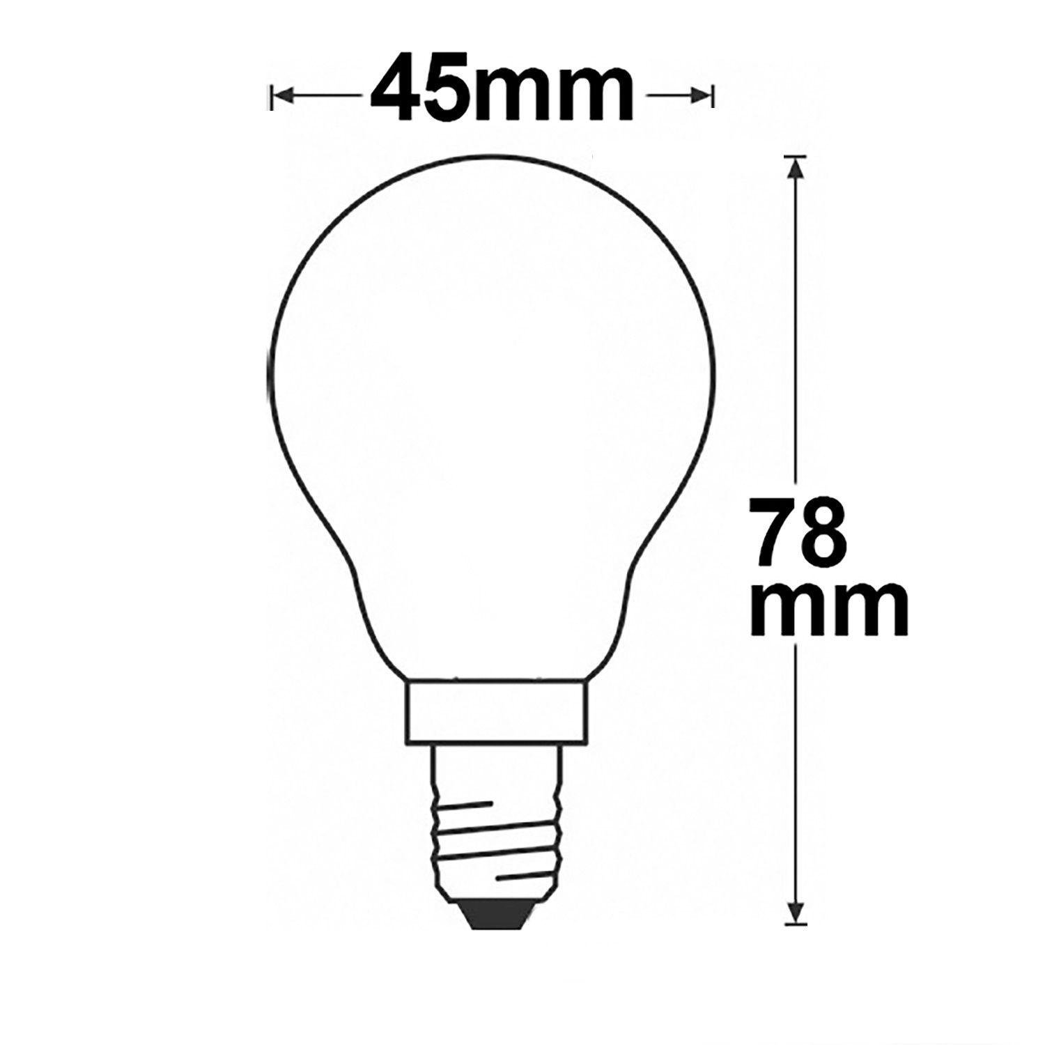 E14 LED Λάμπα, 4W, διάφανη, θερμό λευκό φως, ρυθμιζόμενη (dimmable) - Image 3