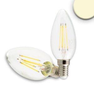 Λάμπα LED Κερί E14 4W Διάφανη Θερμό Λευκό 2700K Dimmable (Ρυθμιζόμενη Ένταση)