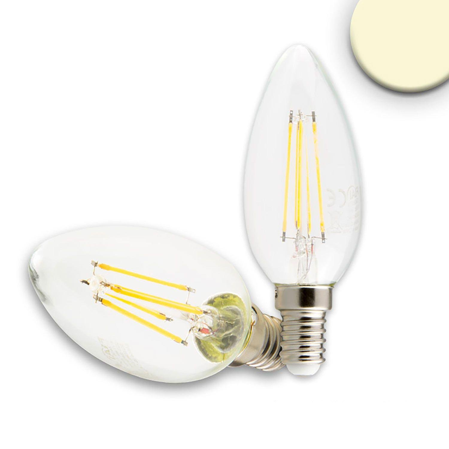 Λάμπα LED Κερί E14 4W Διάφανη Θερμό Λευκό 2700K Dimmable (Ρυθμιζόμενη Ένταση)