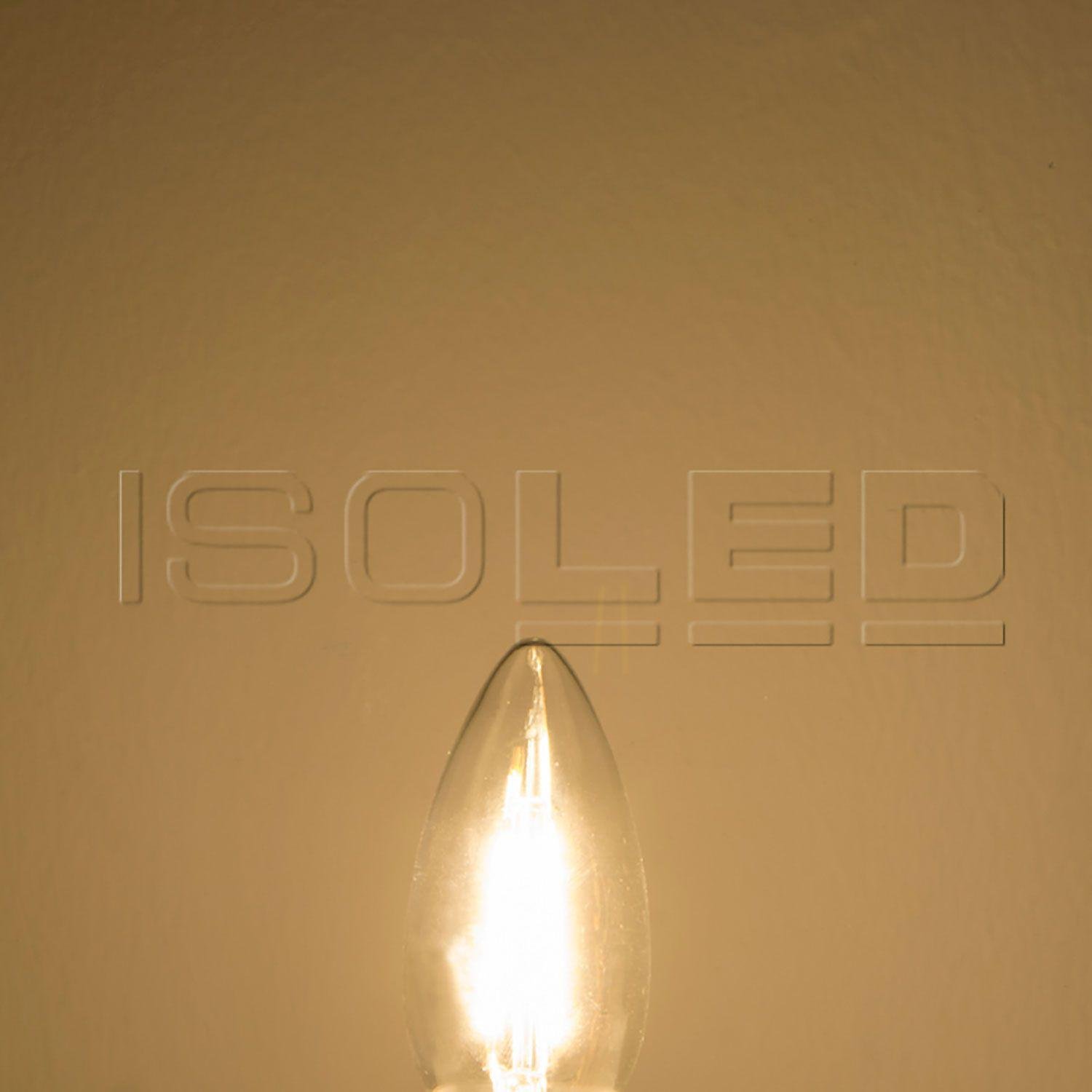 Λάμπα LED Κερί E14 4W Διάφανη Θερμό Λευκό 2700K Dimmable (Ρυθμιζόμενη Ένταση) - Image 2