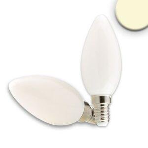 E14 LED Κερί 2W, Γαλακτερό, Θερμό Λευκό, Ρυθμιζόμενης Έντασης (Dimmable)