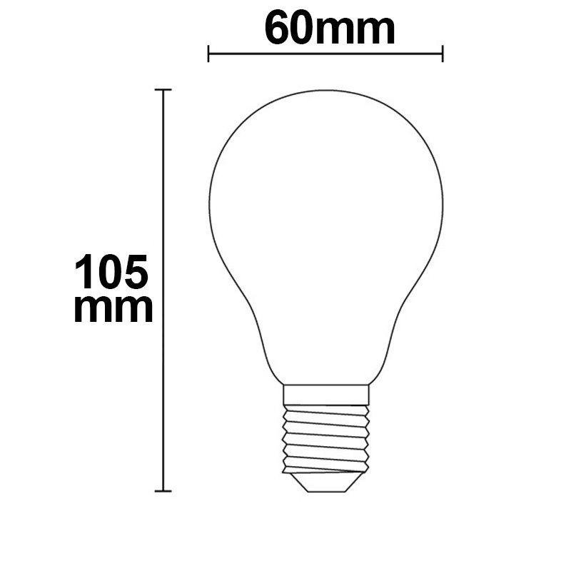 Λαμπτήρας LED E27, 5W, Ματ, Θερμό Λευκό, Dimmable - Image 3