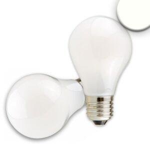 Λάμπα LED E27 8W Ματ, Φυσικό Λευκό 4000K, Dimmable 360°