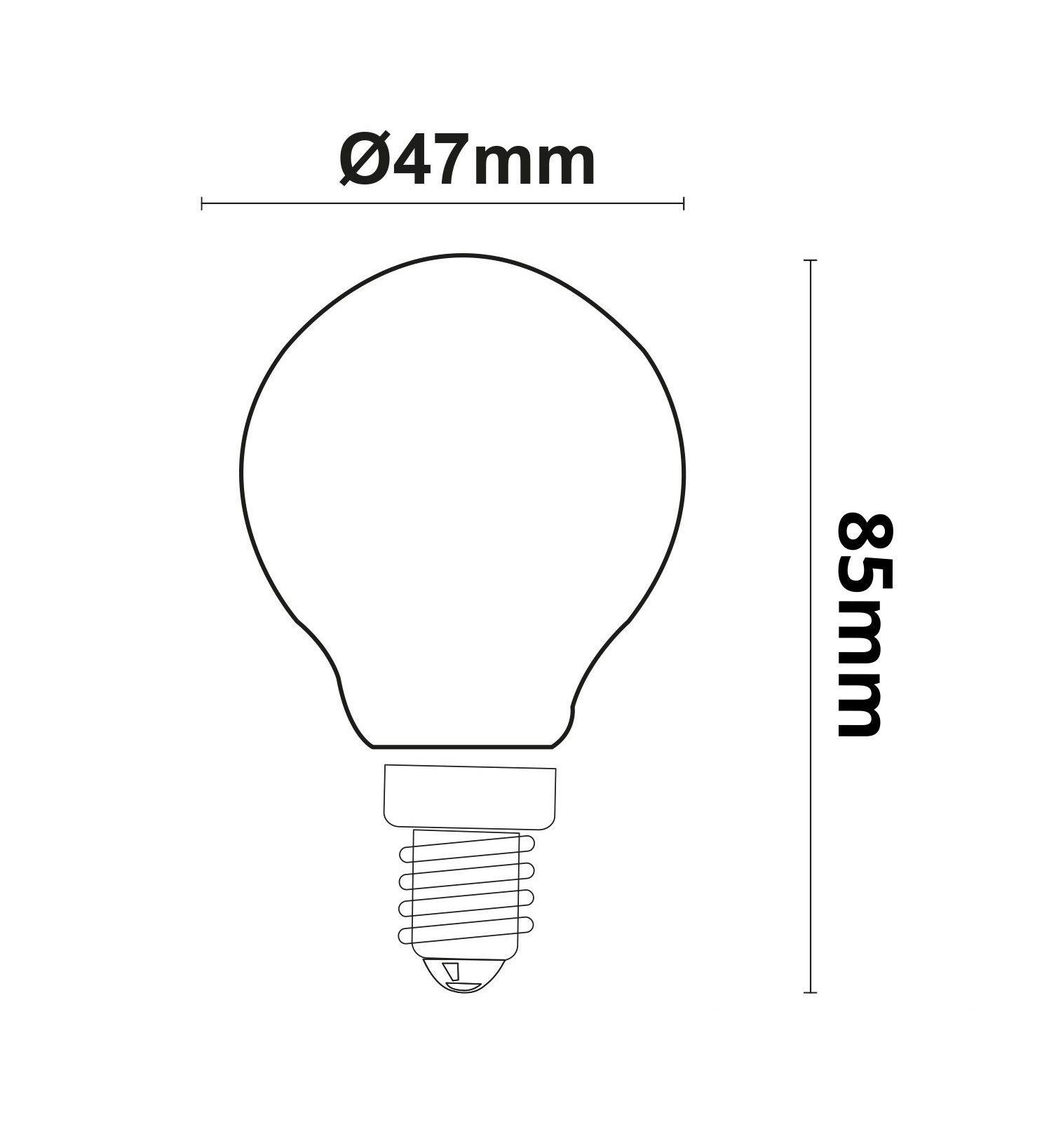 "Λάμπα LED E14, 4W, διαφανής, θερμό λευκό, σετ 3 τεμαχίων" - Image 3