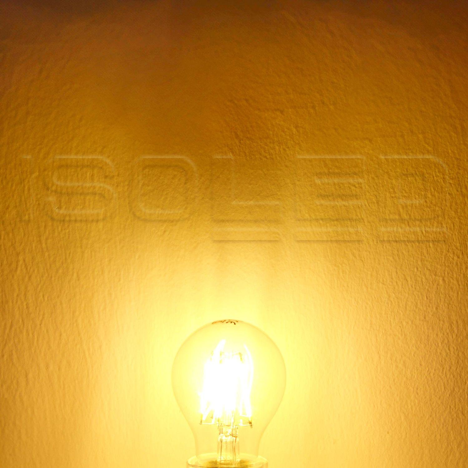 Λαμπτήρας LED E27 A60, 4W, Διαυγής, 215 lm/W, Θερμό Λευκό - Image 2
