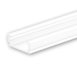 Προφίλ Αλουμινίου LED SURF12 FLAT 200cm – Λευκό RAL9010, για Ταινίες έως 12mm