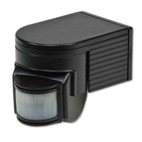 Ανιχνευτής Κίνησης PIR Μαύρος 230V, 180°, 10m, IP44 – Επιτοίχια Τοποθέτηση για Εσωτερική & Εξωτερική Χρήση