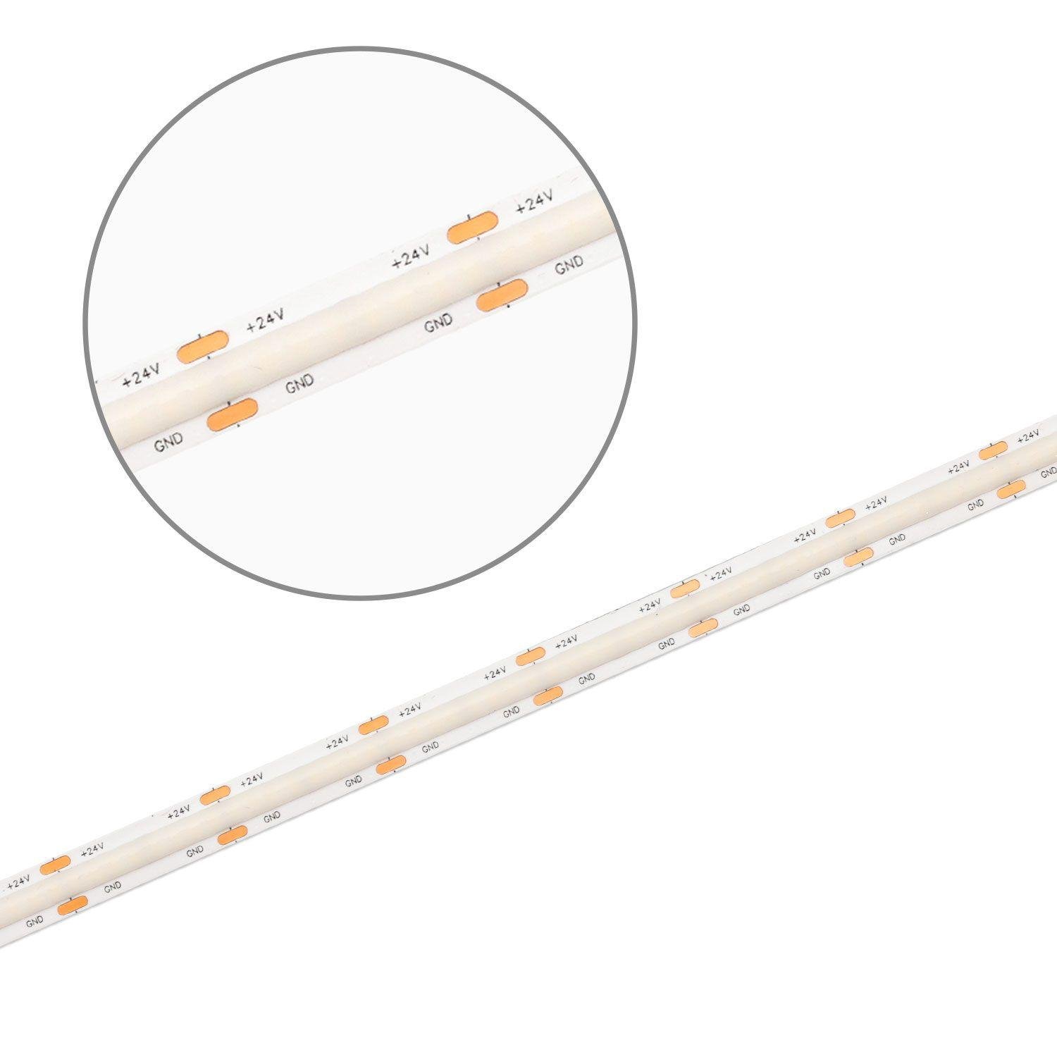 COB LED Streifen 24V Warmweiß 2700K, 14,4W/m, IP20, 5m – Bild 3
