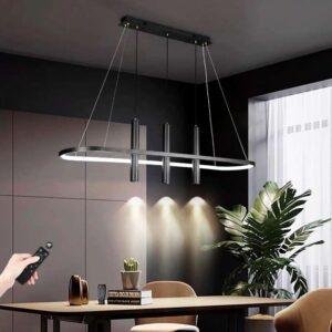 LED Pendelleuchte CADIZ BLACK – 73W, Dimmbar, 3 Lichtfarben, mit Funkfernbedienung