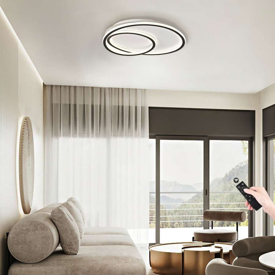LED Φωτιστικό Οροφής SALAMANCA – 124W, Dimmable, Τρεις Αποχρώσεις, Ασύρματος Χειρισμός