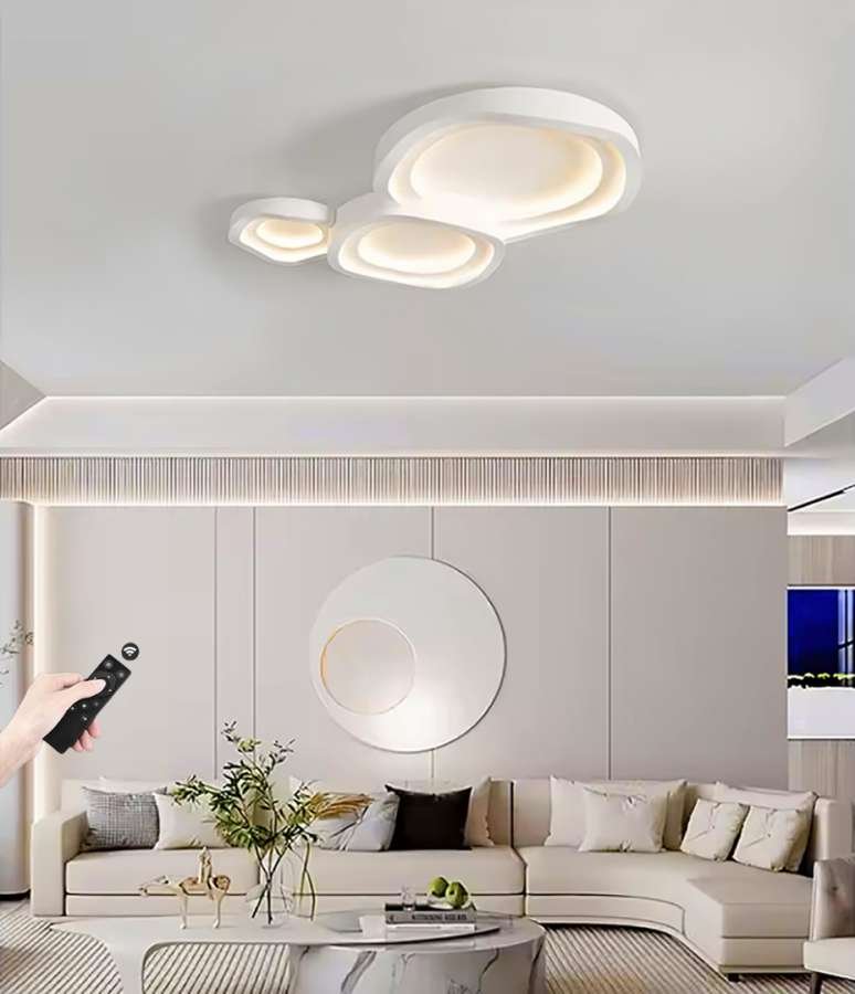 Φωτιστικό LED ESTELLA – 3 Αποχρώσεις Λευκού, Dimmable, 140W, Λευκό Αλουμίνιο - Image 3