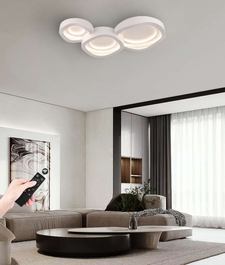 Φωτιστικό LED ESTELLA – 3 Αποχρώσεις Λευκού, Dimmable, 140W, Λευκό Αλουμίνιο