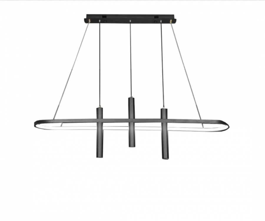 LED Pendelleuchte CADIZ BLACK – 73W, Dimmbar, 3 Lichtfarben, mit Funkfernbedienung – Bild 3