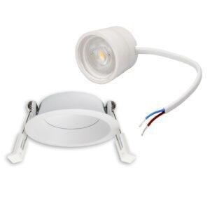 Χωνευτό LED Σποτ Back68 Λευκό Ματ Στρογγυλό 5W 2700K CRI90 Περιστρεφόμενο Dimmable