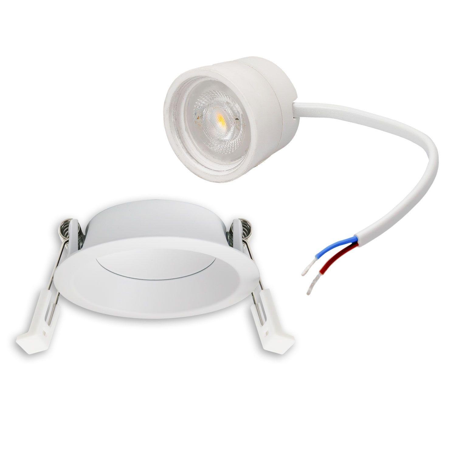 LED Einbaustr. Back68, weiß matt, rund, 5W, CRI90, 2700K, schwenkbar, rückvers., UGR<12, dimmbar