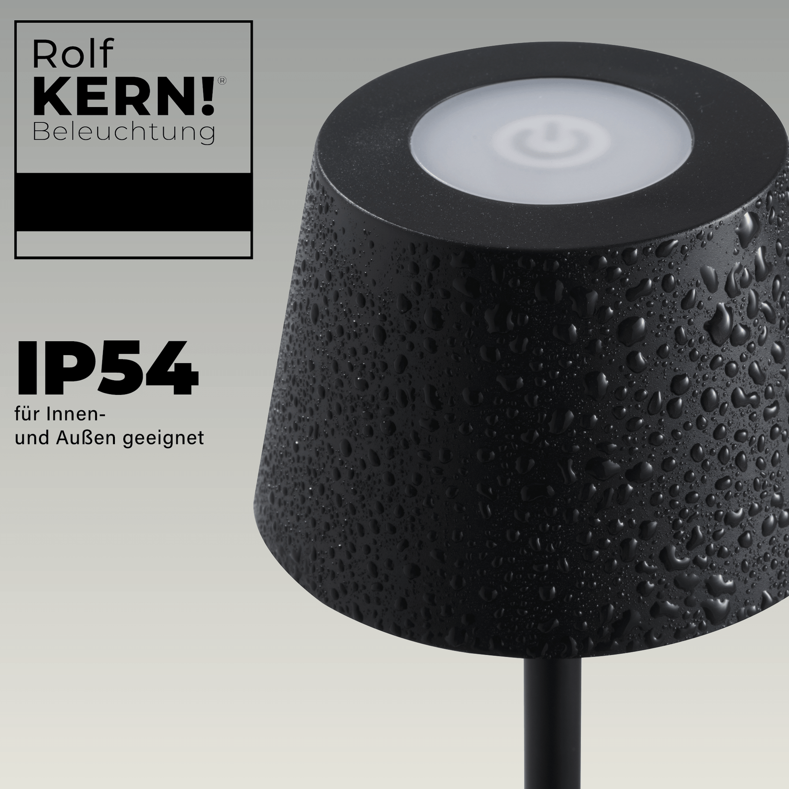 LED-Tischleuchte ROLF KERN „Club Nano“ 21cm, schwarz, Akku, dimmbar – Bild 3