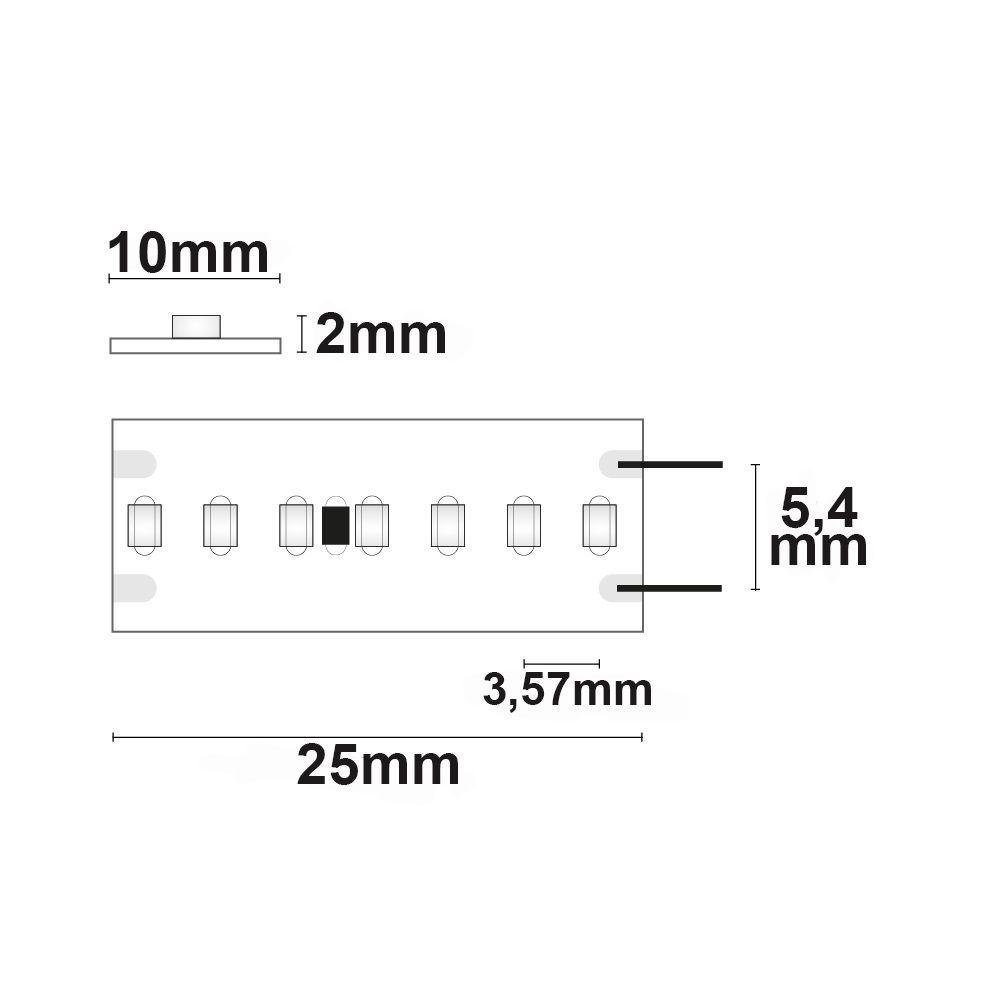 LED Ταινία Flexband 24V DC, 15W/m, 3000K, IP20, 280 LED/m, 5m ρολό - Image 3