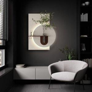 Διακοσμητικός Πίνακας 3D με Φωτισμό LED 30W, 3 Αποχρώσεις Λευκού, Dimmable με Ασύρματο Τηλεχειριστήριο