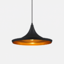 KOLDING Pendelleuchte E27 Schwarz/Gold – Ø360 mm – Produktansicht