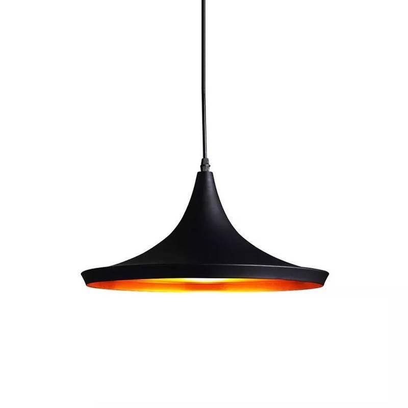 KOLDING Pendelleuchte E27 Schwarz/Gold – Ø360 mm – Detailansicht 2