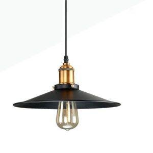 CLOCK WORK Retro-Pendelleuchte E27 Schwarz/Gold – Produktansicht