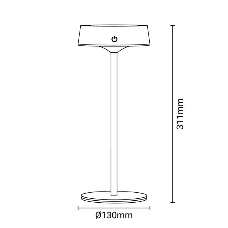 Solar CCT LED-Tischleuchte LBS1007-N – Detailansicht 7