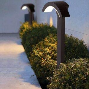LED Gartenleuchte 18W 3000K Warmweiß, Schwarz, Aluminium-Druckguss, Höhe 60cm