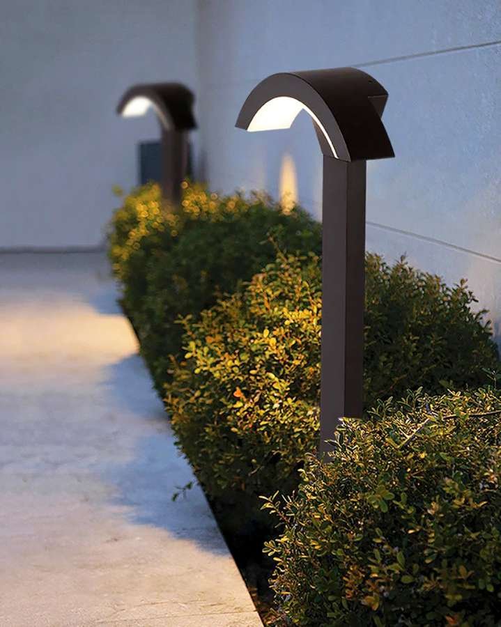 LED Gartenleuchte 18W 3000K Warmweiß, Schwarz, Aluminium-Druckguss, Höhe 60cm