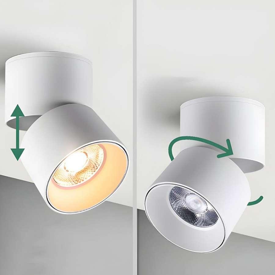 LED Spot Light Εξωτερικό Περιστρεφόμενο 10W 3000K IP20 Λευκό - Image 3