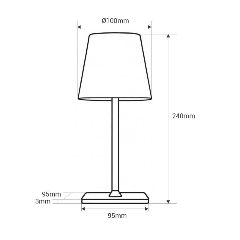 Tragbare CCT LED-Tischleuchte LB1001-N Schwarz – Detailansicht 9