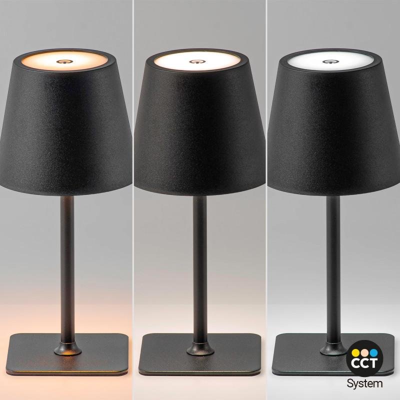 Tragbare CCT LED-Tischleuchte LB1001-N Schwarz – Detailansicht 5