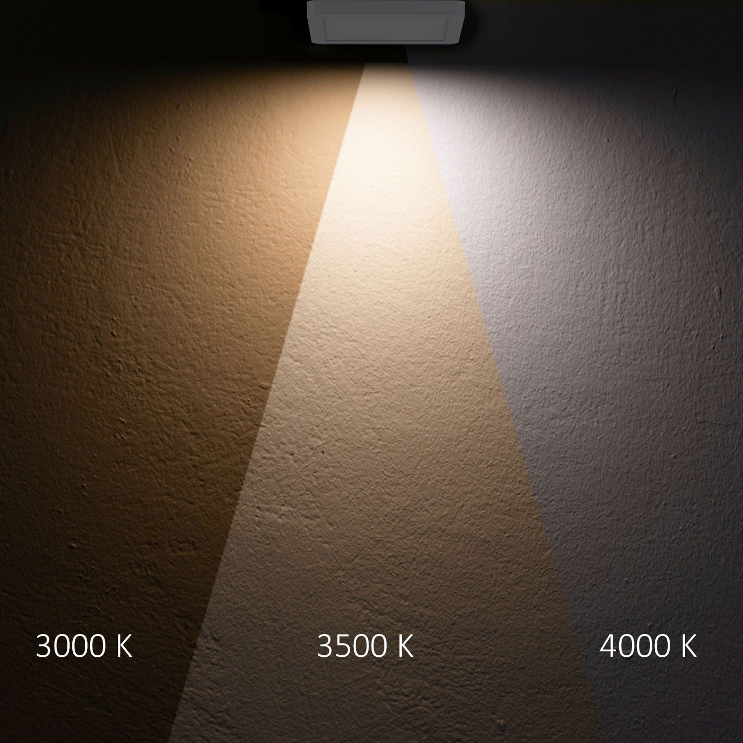 LED Panel Flex Pro 16W Weiß – Aufbau- & Einbauleuchte 235x235 mm, Dimmbar, 3000K-4000K, 120 lm/W – Bild 3