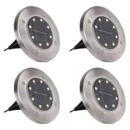 LED Solar Gartenleuchten 4er Set mit 8 LEDs, IP54 Solar Bodenleuchten für Garten, Terrasse, Wege und Einfahrt