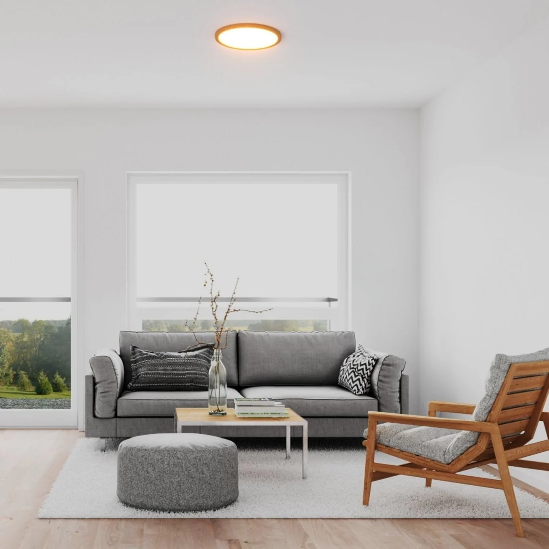 LED Deckenleuchte 24W CCT Holzoptik – Produktansicht