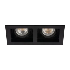 ARET Deckeneinbauleuchte 2x GU10/GU5.3 Square Movable Schwarz KANLUX
