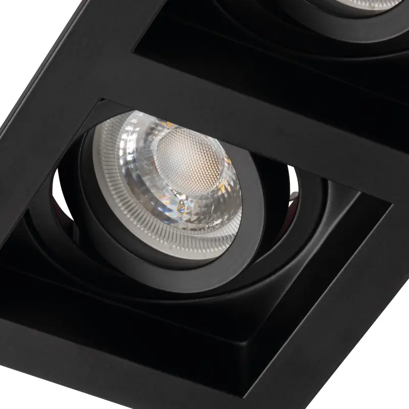 ARET Deckeneinbauleuchte 2x GU10/GU5.3 Square Movable Schwarz KANLUX – Bild 2