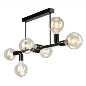 ASTRID 6xE27 Schwarz Glamour Deckenleuchte LM-6.146 Lamkur