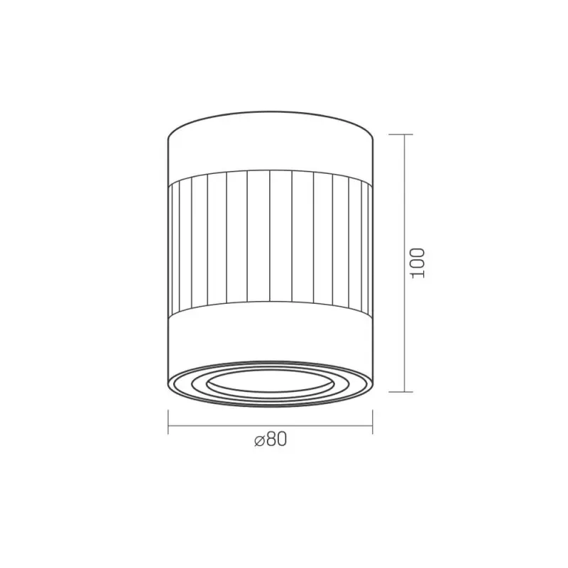 Aufbauleuchte Deckenleuchte LED Tube GU10 Schwarz VIDEOX – Bild 4