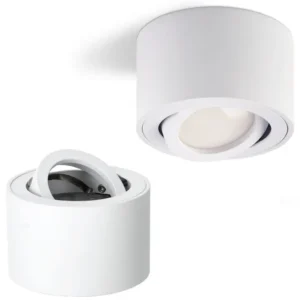 Aufbauleuchte HALOGEN SPOT 50 mm weiß rund beweglich OH36S Kobi