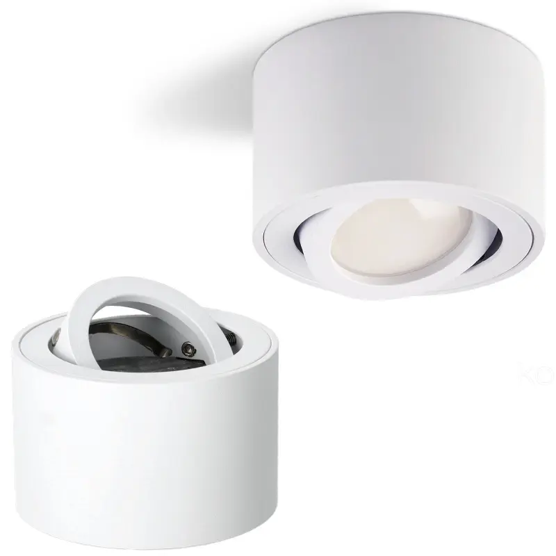 Aufbauleuchte HALOGEN SPOT 50 mm weiß rund beweglich OH36S Kobi