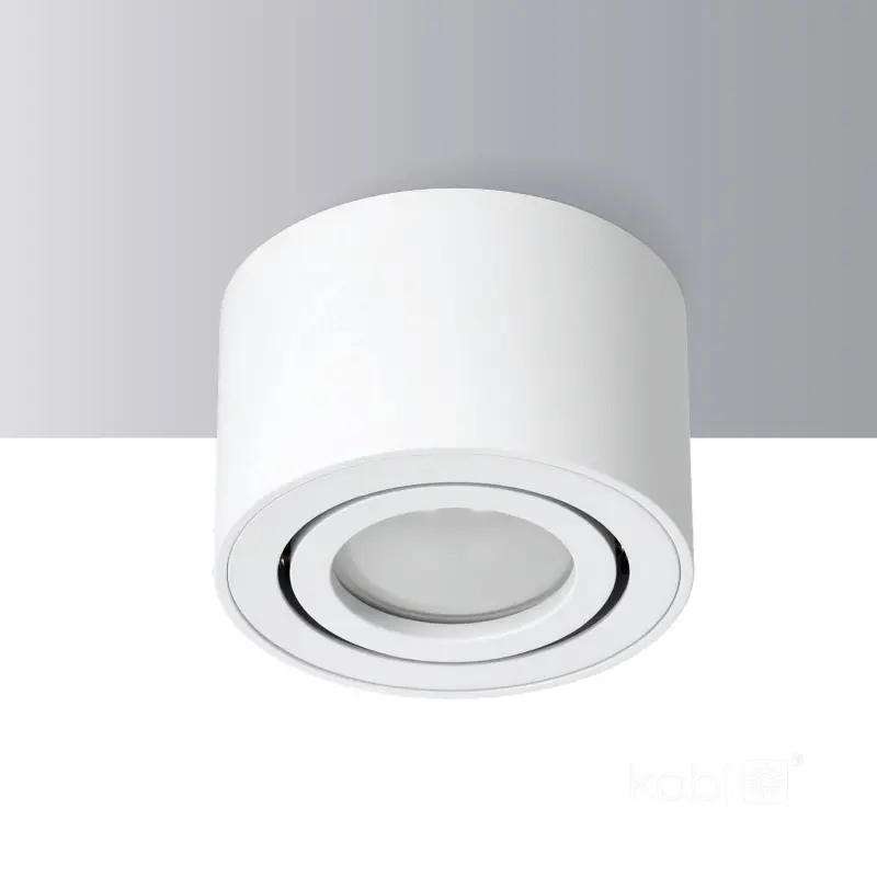 Aufbauleuchte HALOGEN SPOT 50 mm weiß rund beweglich OH36S Kobi – Bild 4