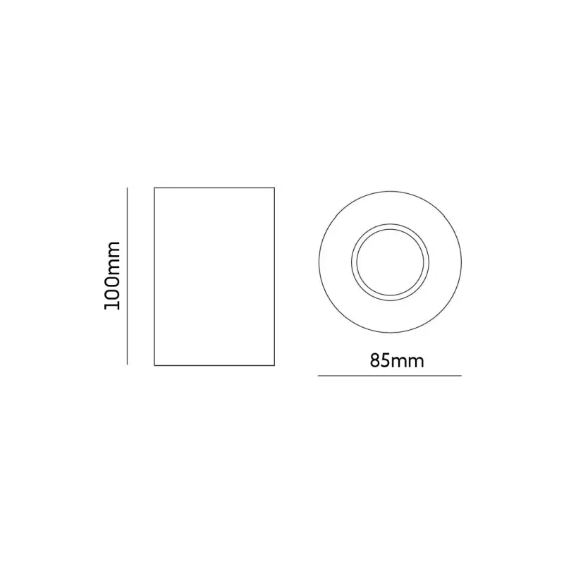 Aufputz-Halogenleuchte Aluminium SPOT TUBA für LED GU10 Schwarz - Gold – Bild 6