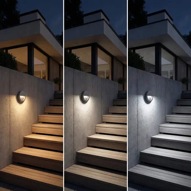 Außen Garten Treppe Wandleuchte CCT 3000-6500K LED 4W mit IP65-Schutz, Nahaufnahme