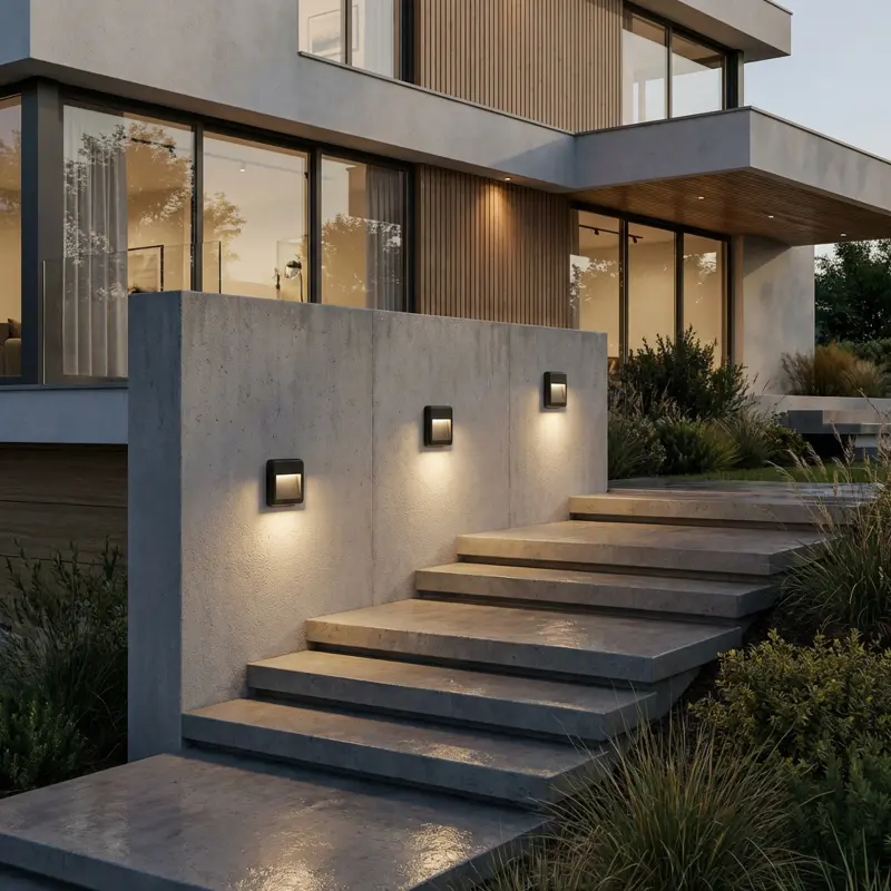 Außen Garten Treppe Wandleuchte CCT 3000-6500K LED 4W IP65 VIREO, Detailansicht