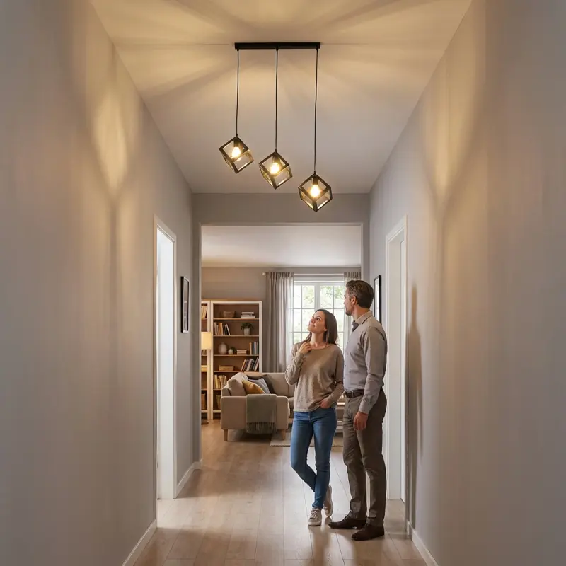 TALUS Decke Pendelleuchte Geometrischer Pendelwürfel für LED 3x E27 LUMILED – Bild 4