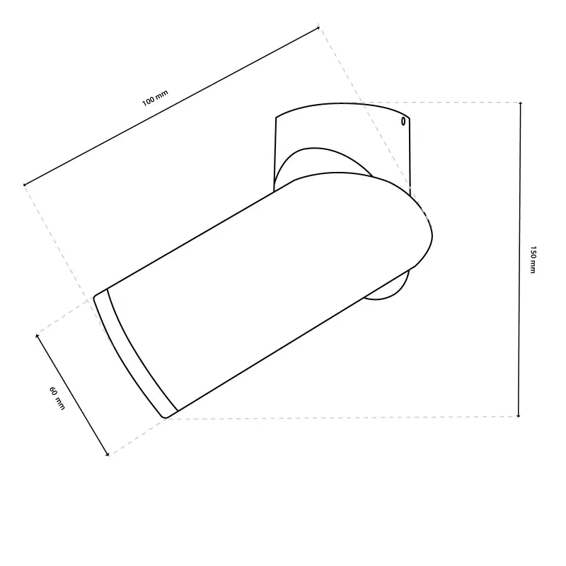 Deckenleuchte mit 1x GU10-Sockeln, Einbaustrahler HALOGEN schräg TABULA SPOT TUBA LUMILED – Bild 5