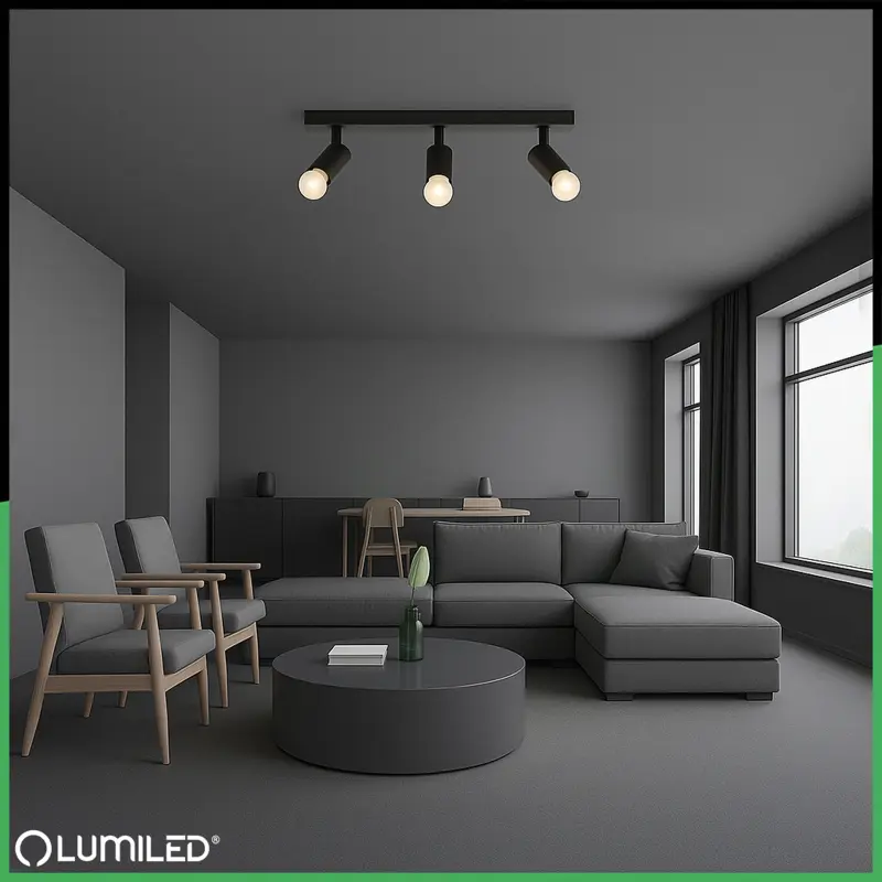 Deckenleuchte SPOT TUBA Reflektor Halogenleuchte 3x E27 GLASA LUMILED – Bild 5