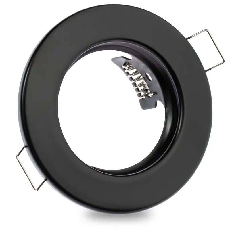 Einbaustrahler GU10, MR16 Einbauspot HALOGEN Runde Fest Schwarz Blech ARDALI LUMILED – Bild 2