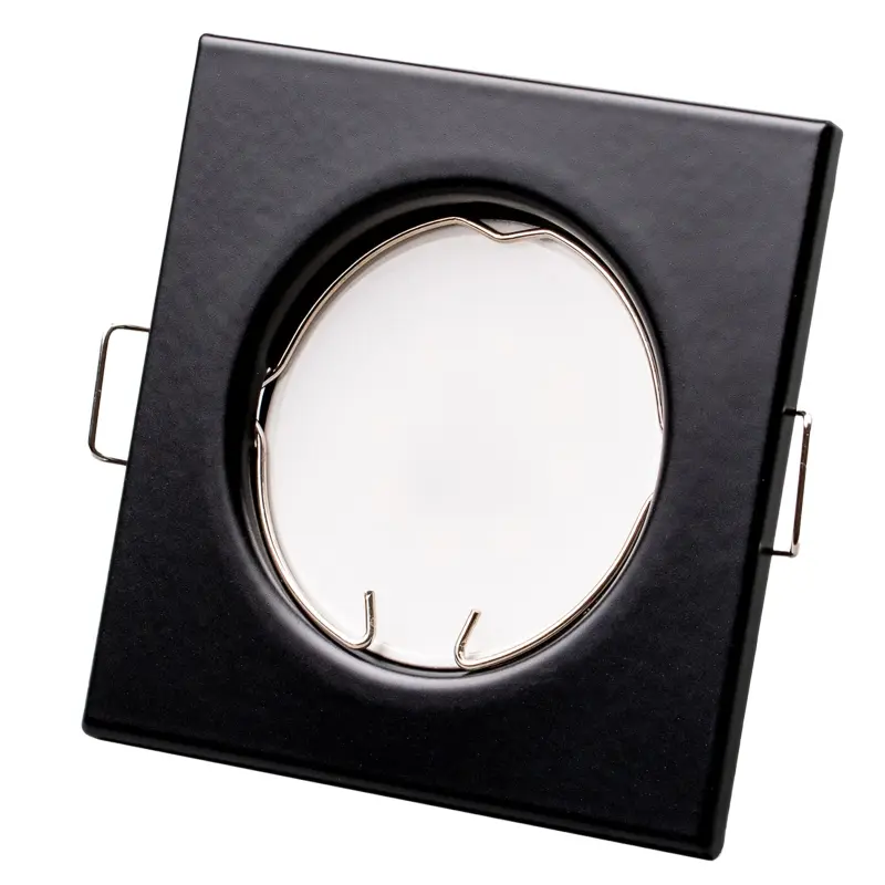 Einbaustrahler GU10, MR16 Einbauspot HALOGEN Quadrat Fest Schwarz Blech PAVO LUMILED – Bild 2