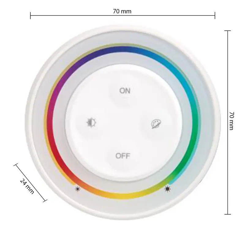 Fernbedienung für RGB LED Streifen RF CCT Touch für Dimmer S2-W Masterled – Bild 2